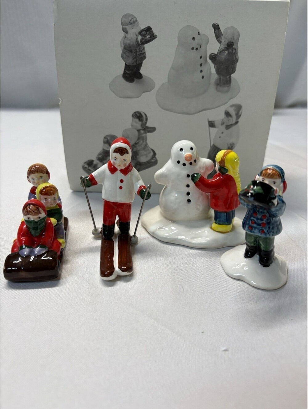 Dept 56 Original Snow Village - Snow Kids. Set of 4 with Box 5113-6